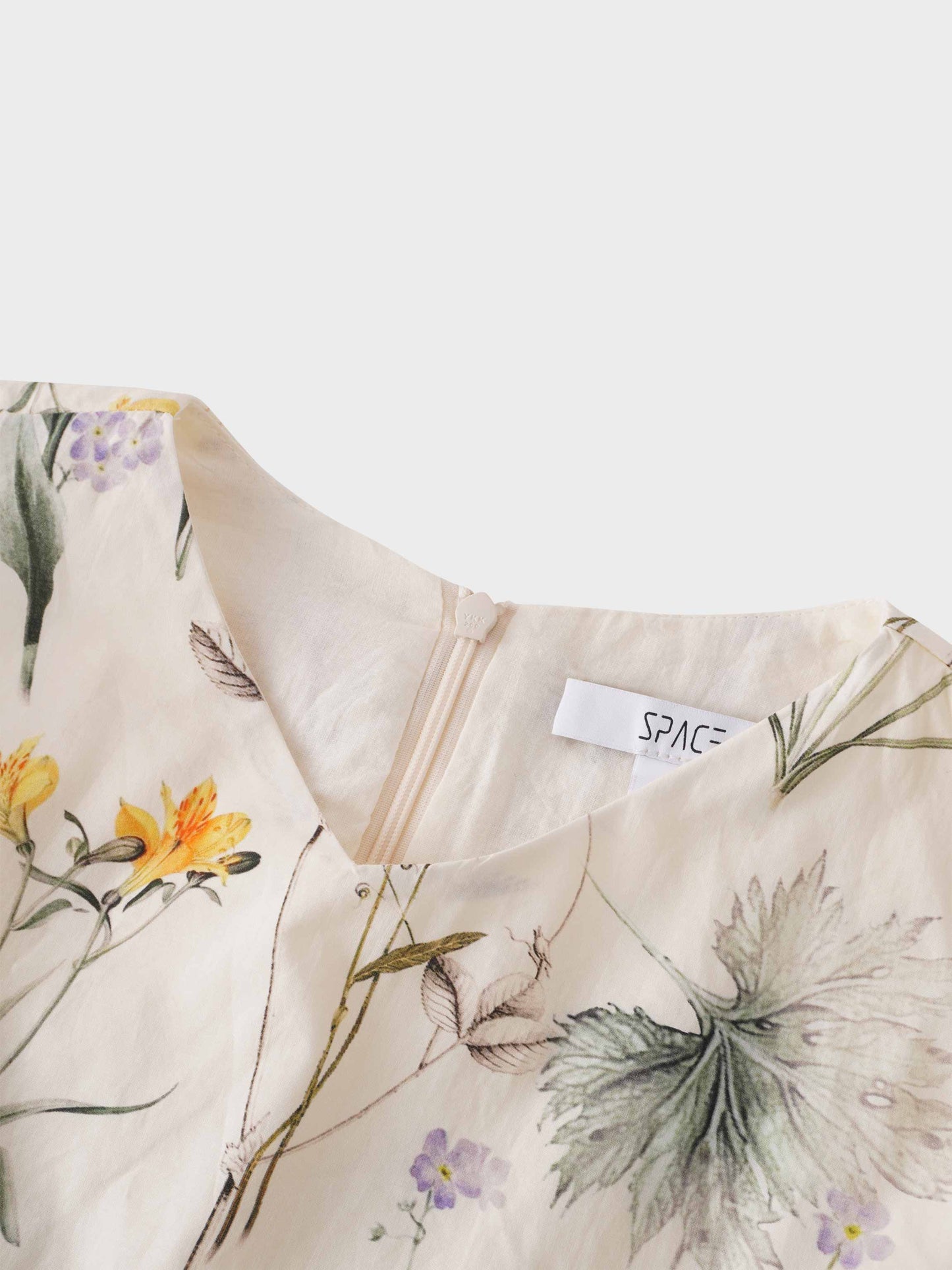 High V Puff Sleeve Top-Vintage Floral-4