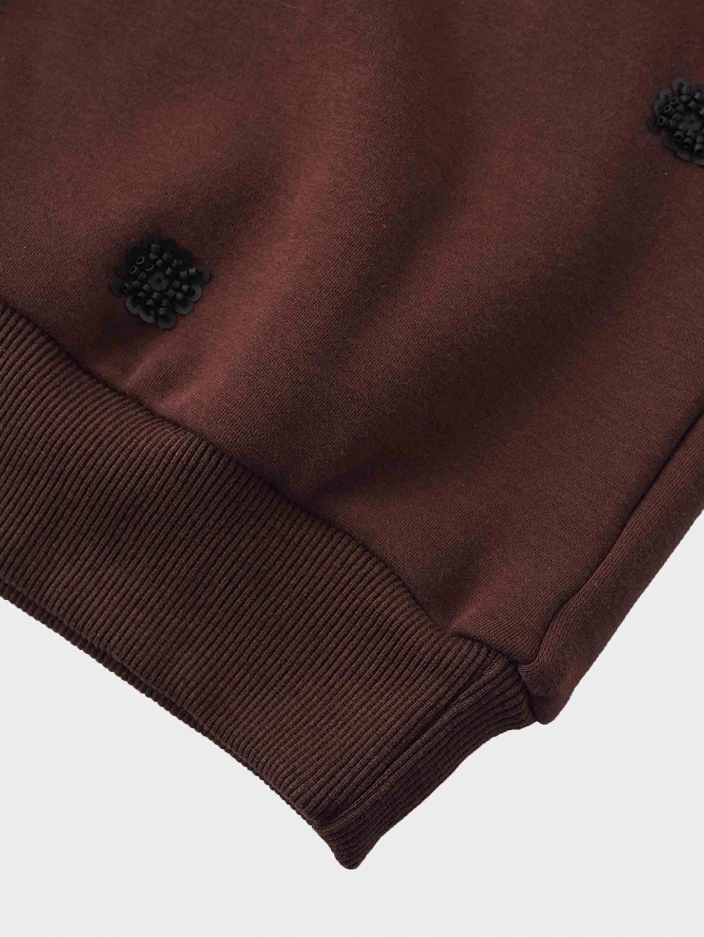 Embellished Sweatshirt-Brown/Black-4