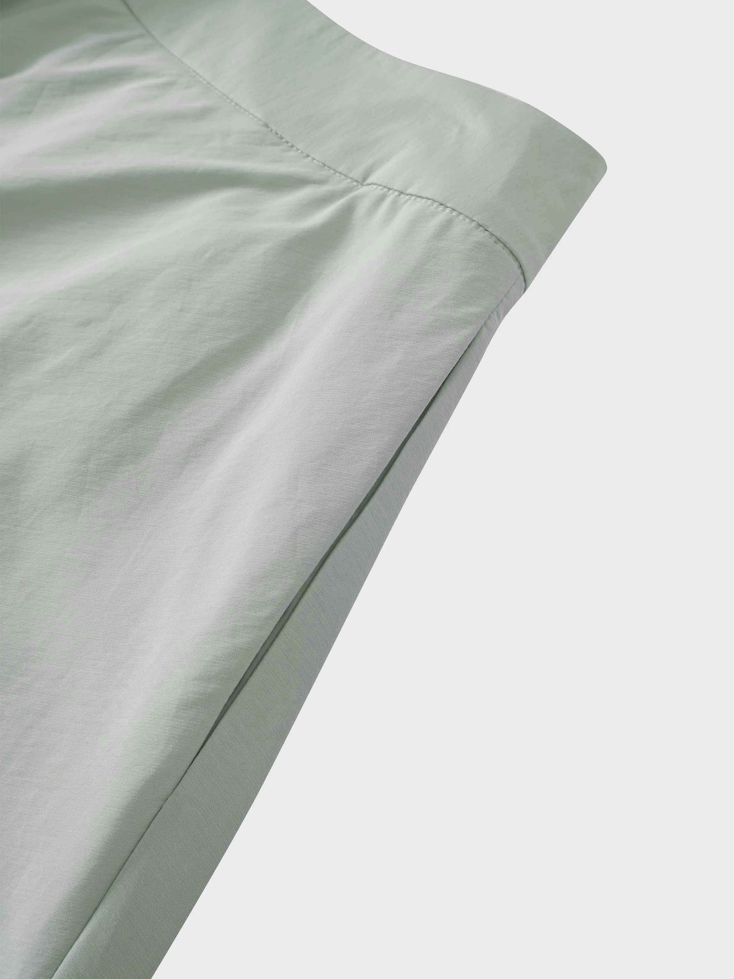 Elastic Back Maxi Cotton Blend Skirt-Dusty Mint-4