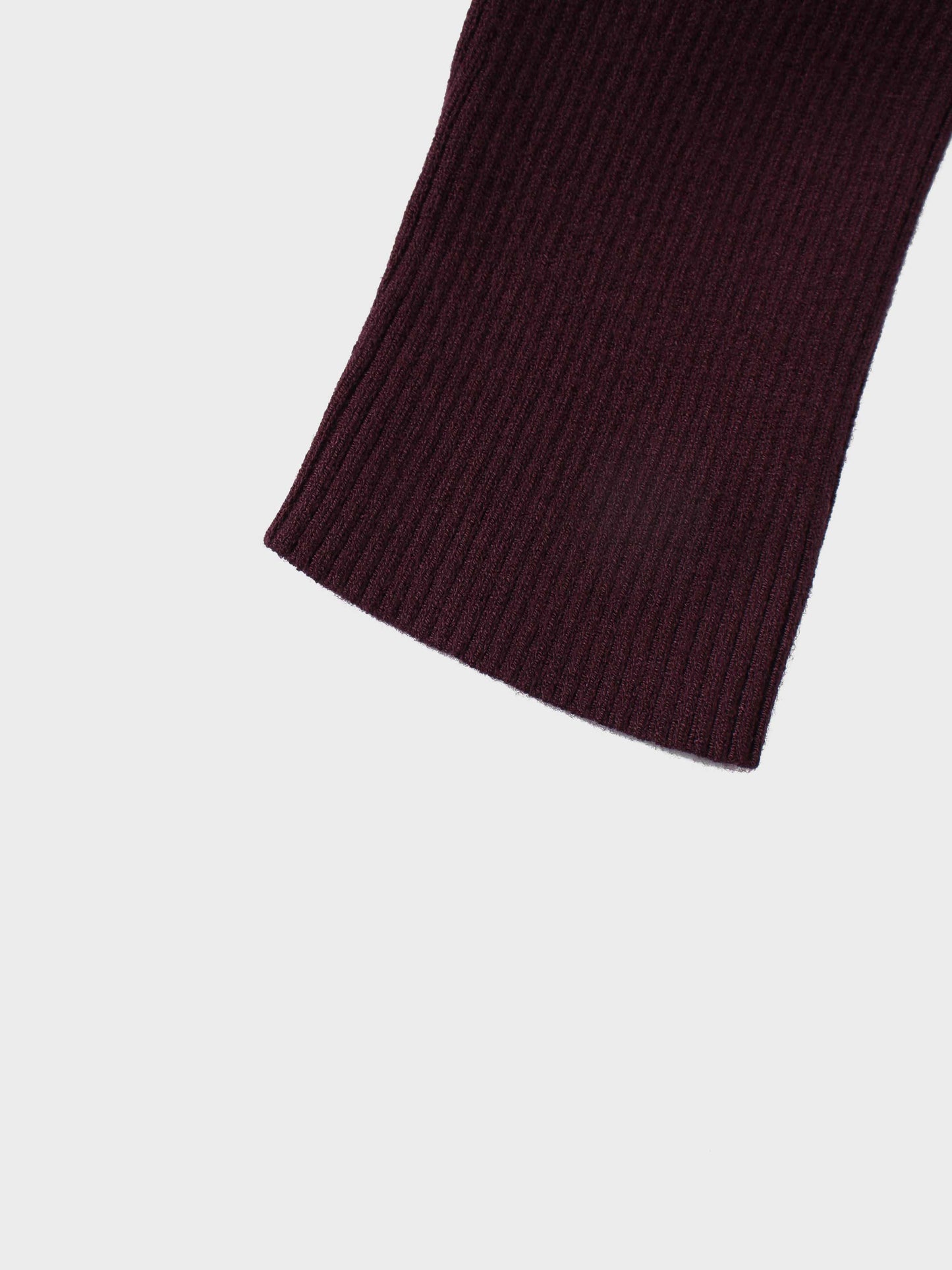 Knit Ribbed Turtleneck-Eggplant-4
