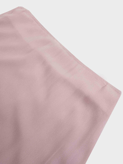 Curved Hem Maxi Skirt-Mauve-4
