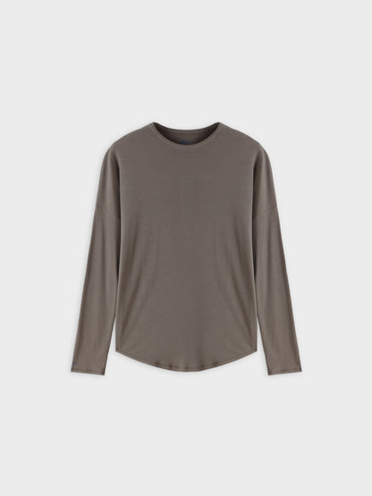 Ribbed Swing Tee-Olive-0