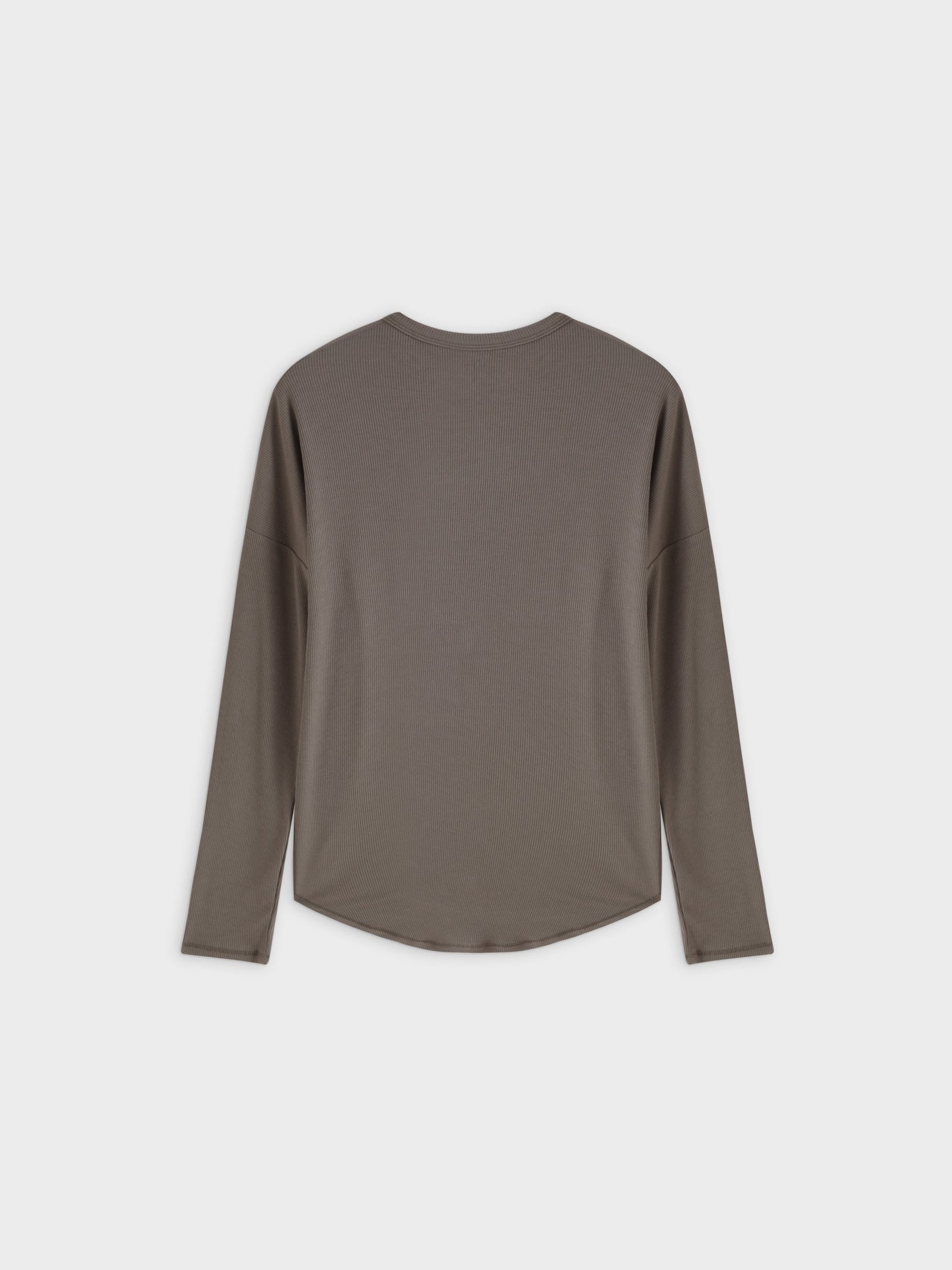 Ribbed Swing Tee-Olive-1