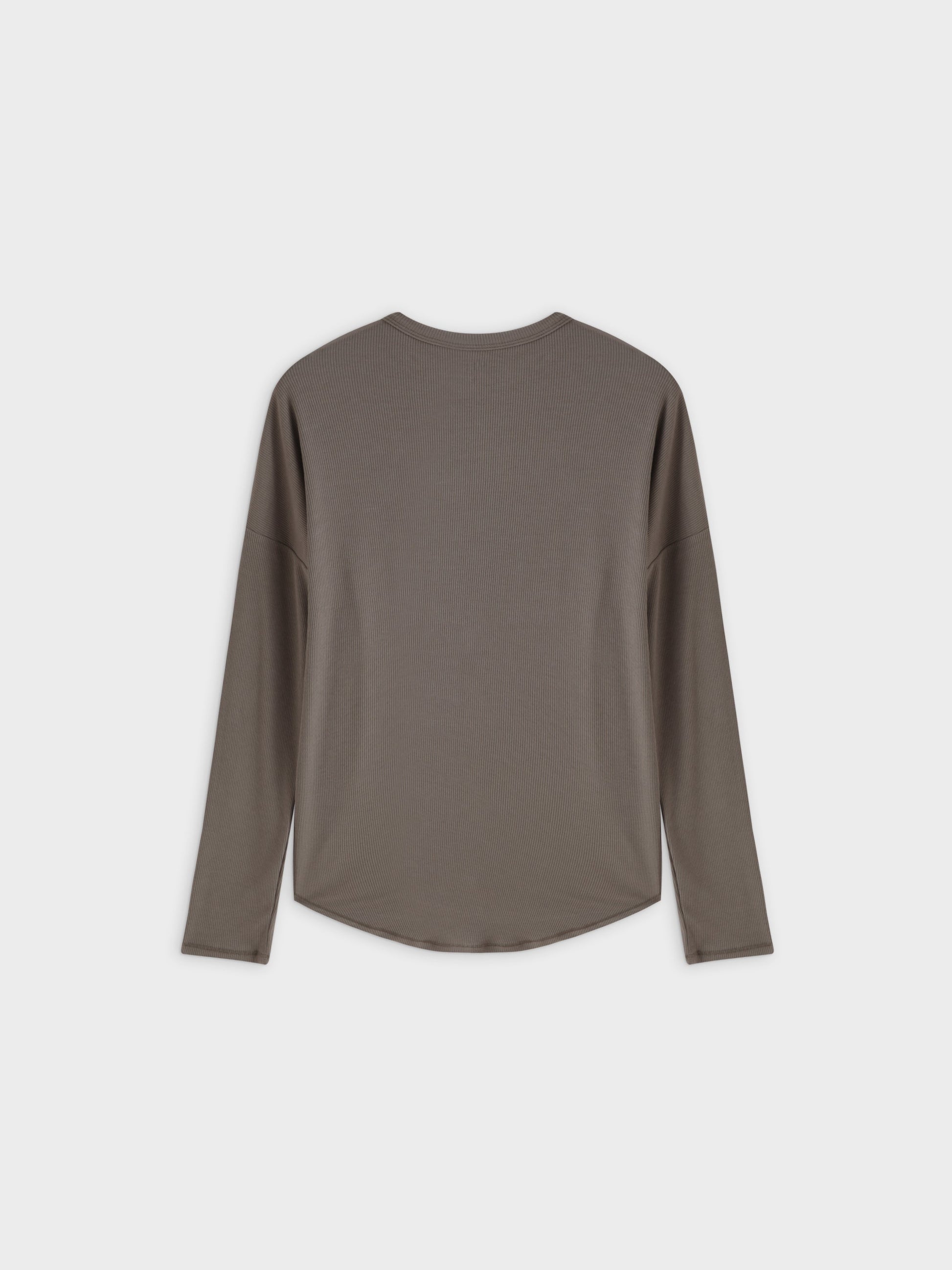 Ribbed Swing Tee-Olive-1