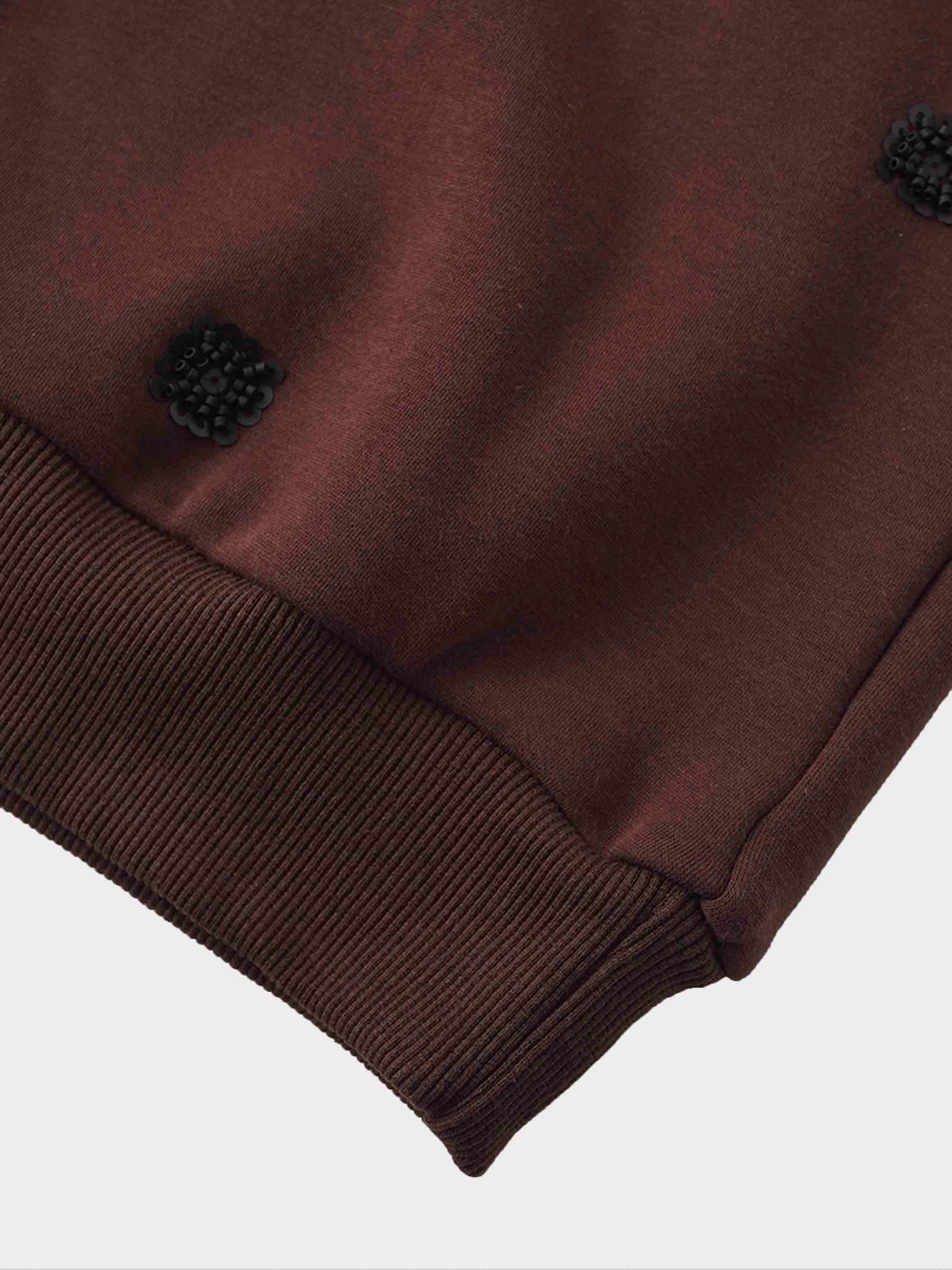 Embellished Sweatshirt-Brown/Black-4