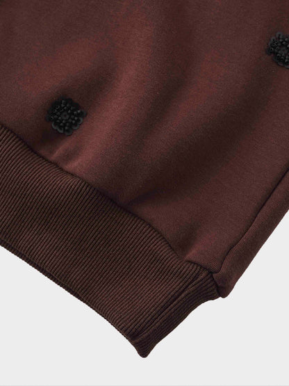 Embellished Sweatshirt-Brown/Black-4
