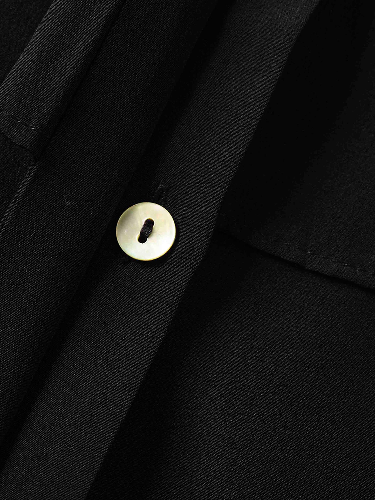 Silk Cape Blouse-Black-3