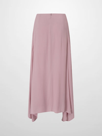 Curved Hem Maxi Skirt-Mauve-3