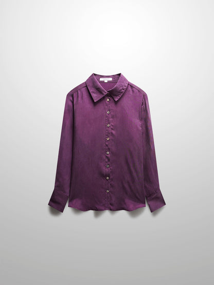 Cupro Blouse-Eggplant-0
