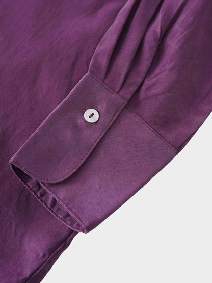 Cupro Blouse-Eggplant-4