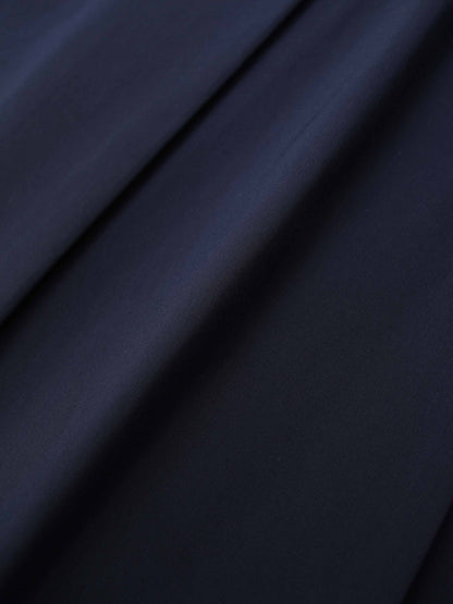 Taffeta Pleat Skirt 26"-Navy-4