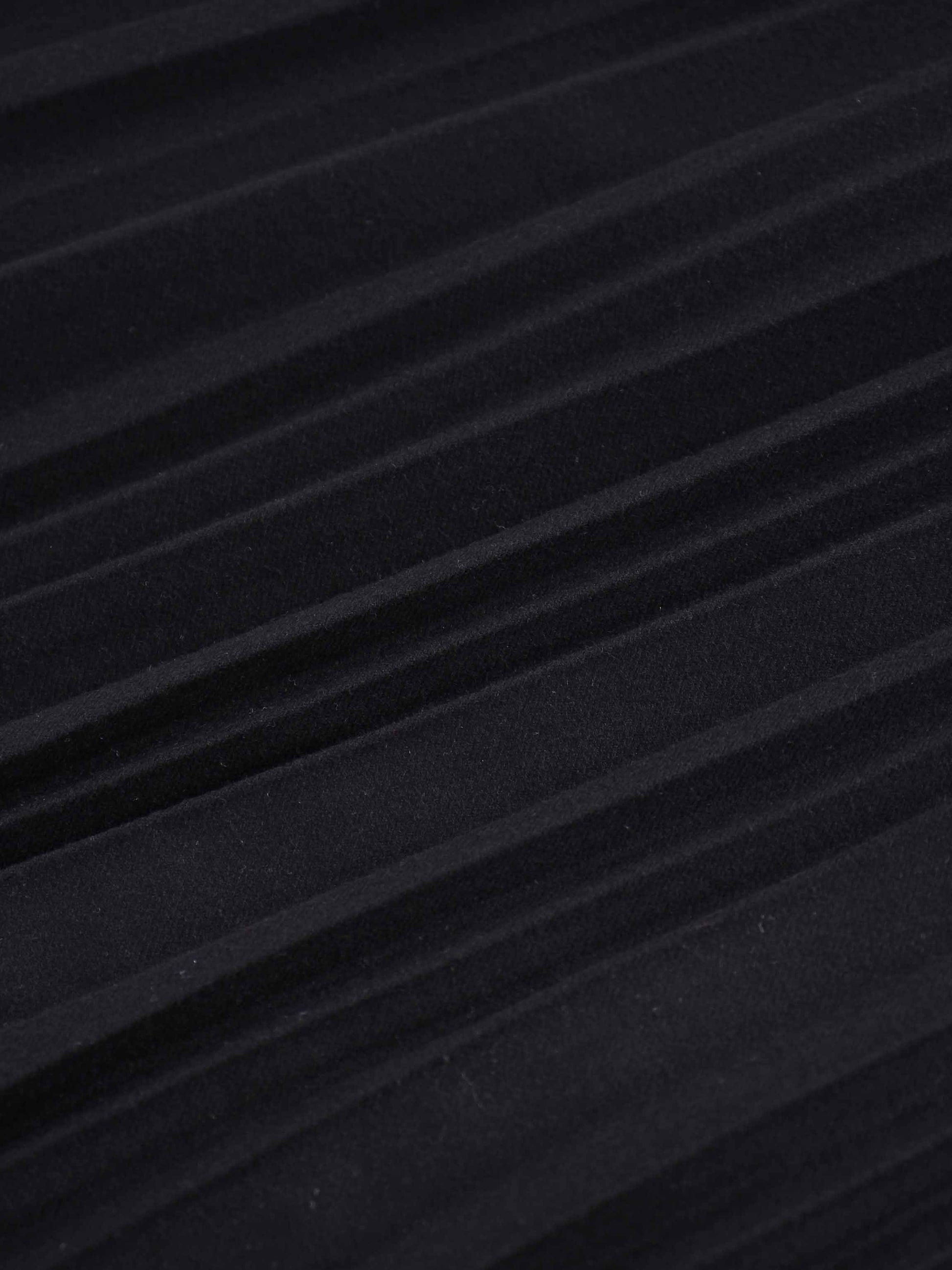 Wool Blend Pleated Skirt-Black-4
