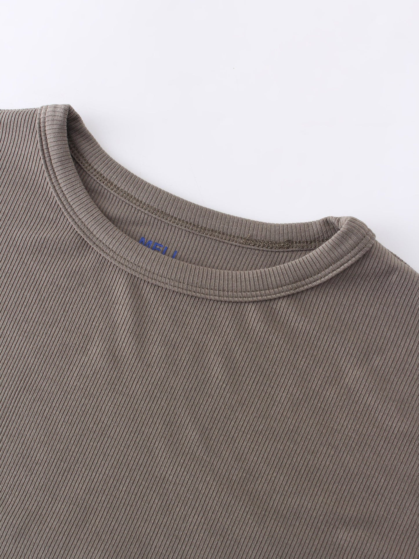 Ribbed Swing Tee-Olive-2