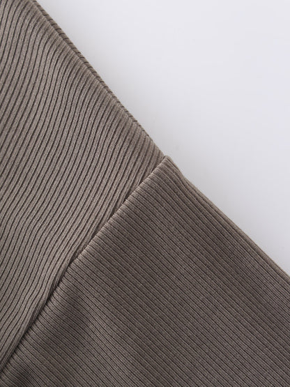 Ribbed Swing Tee-Olive-3